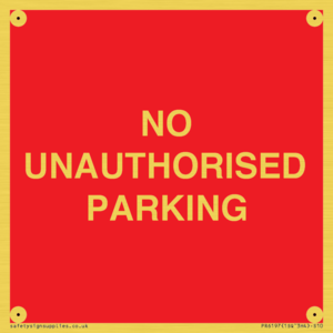 NO UNAUTHORISED PARKING